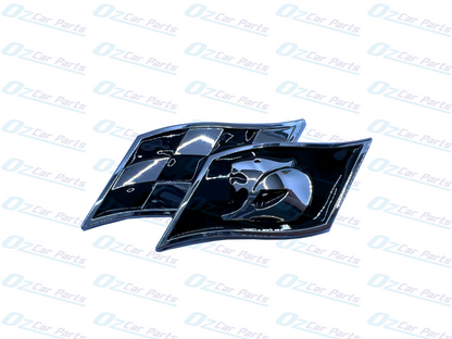 Chrome Black HSV Racing Flag Badge Emblem for Holden Commodore V8 SV6 SS SV8 GTS R8 Maloo