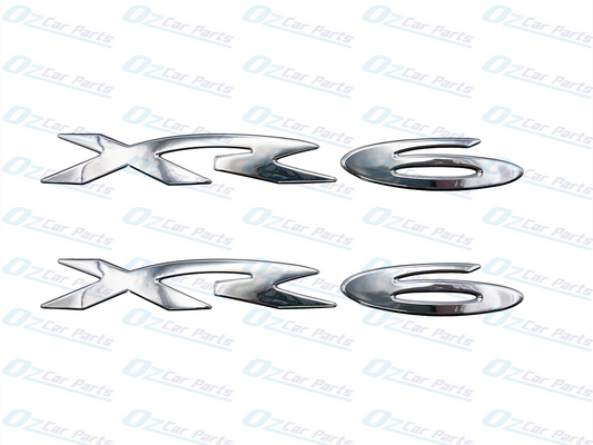 XR6 Badge Pair Set For Ford Falcon BA BF FG - Rear Boot or Side Skirt Emblem X2