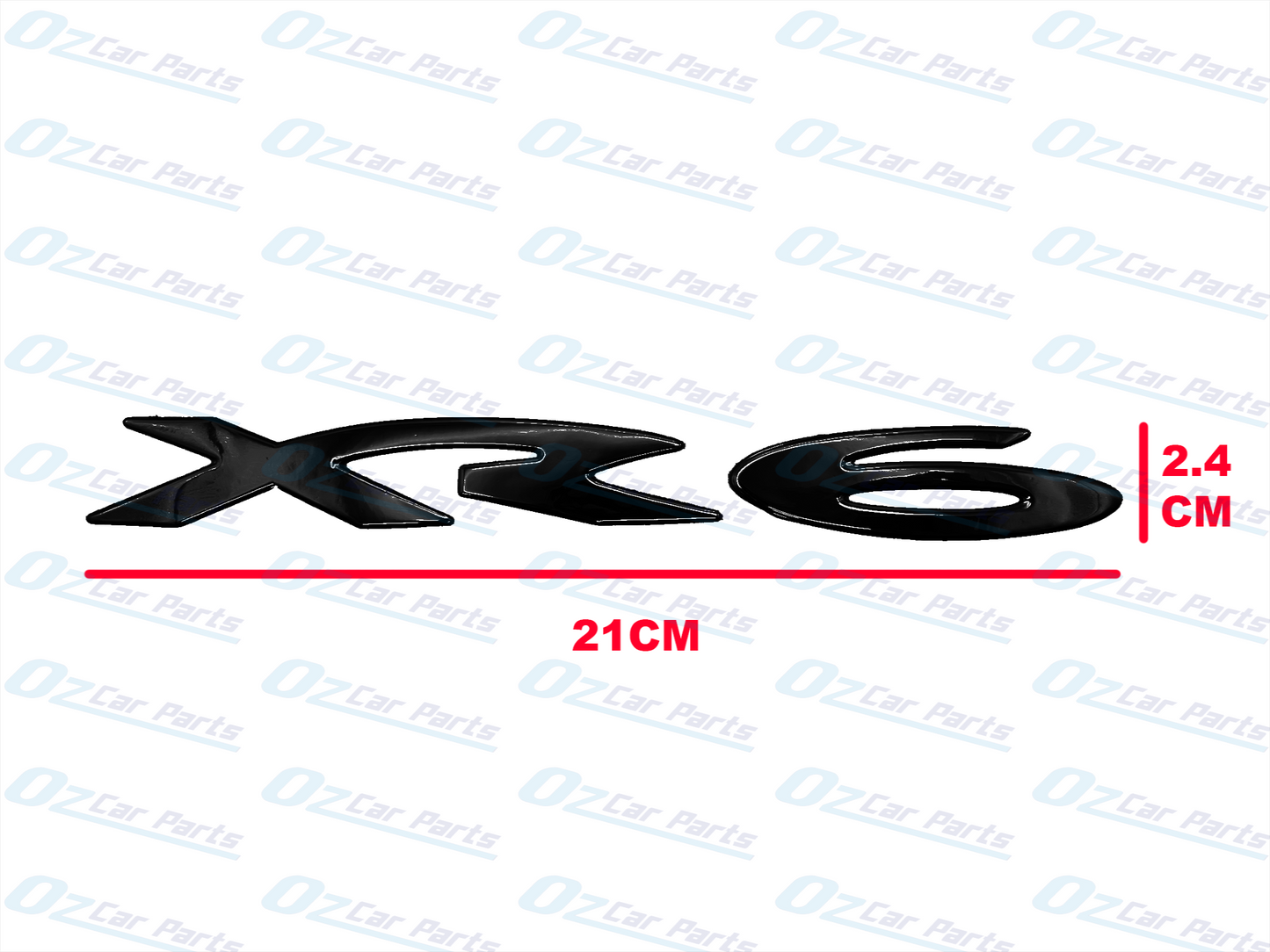 XR6 Badge Gloss Black For Ford Falcon BA BF FG - Rear Boot or Side Skirt Emblem