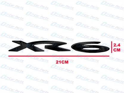 XR6 Badge Gloss Black Pair Set For Ford Falcon BA BF FG Rear Boot Side Skirt X2