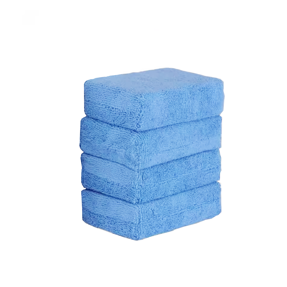 SEAMETAL | Microfiber Interior Detailing Sponge Applicator Blue 4 Pack