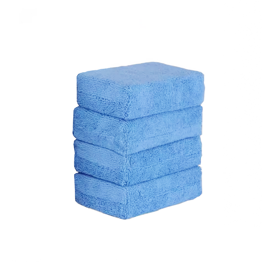 SEAMETAL | Microfiber Interior Detailing Sponge Applicator Blue 4 Pack