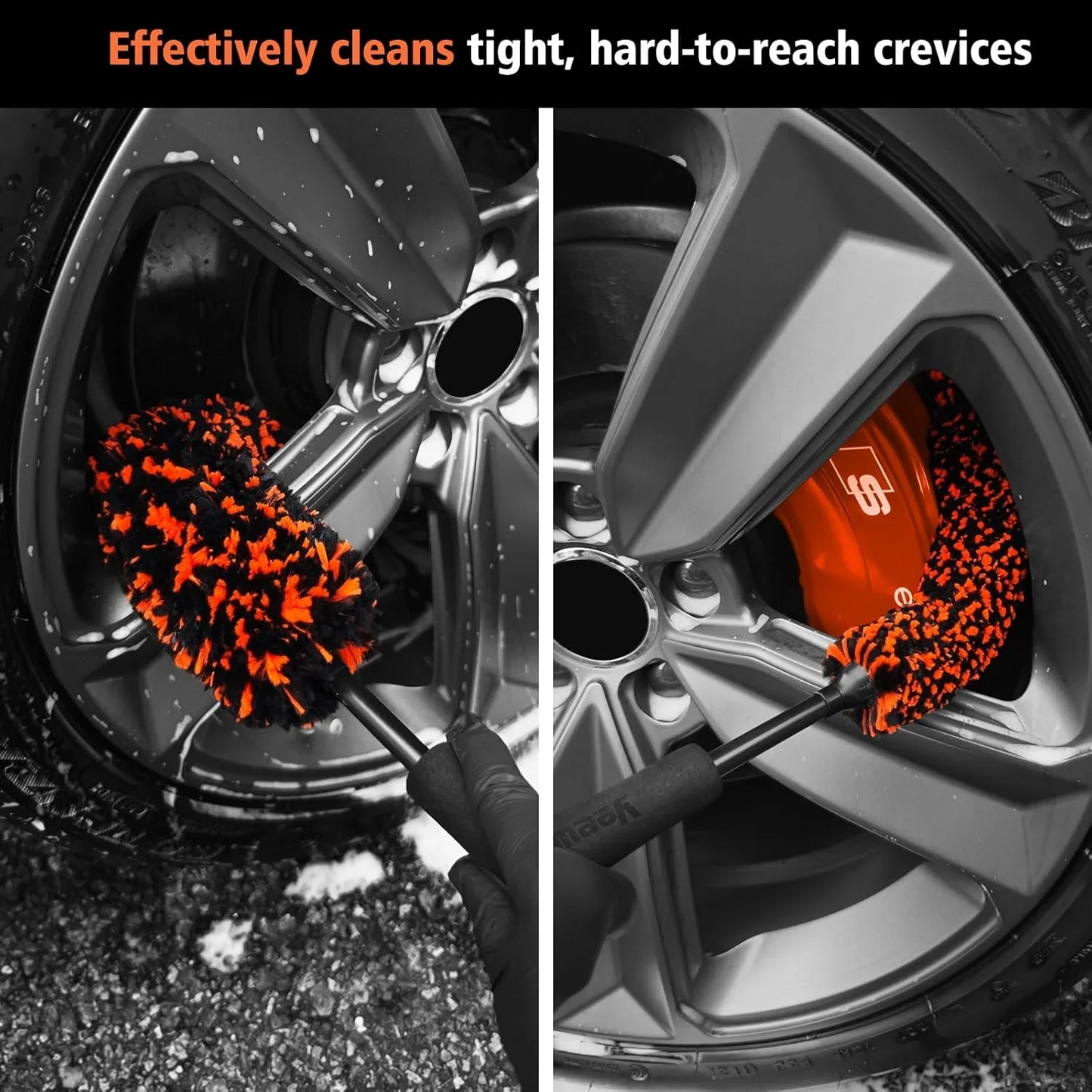 BEAR FORCE | Wheel Rim Cleaning Microfibre Bendable Brush Set