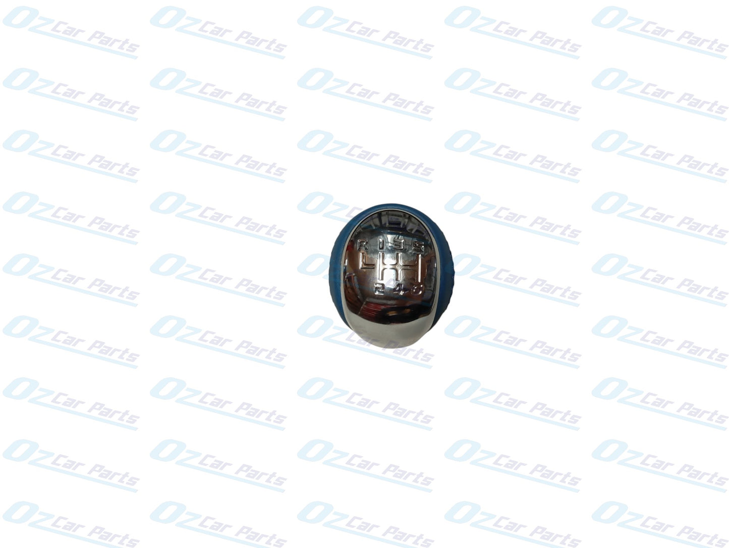 Manual Gear Knob Chrome Cap Blue Leather & Stitch for Holden Commodore VF V6