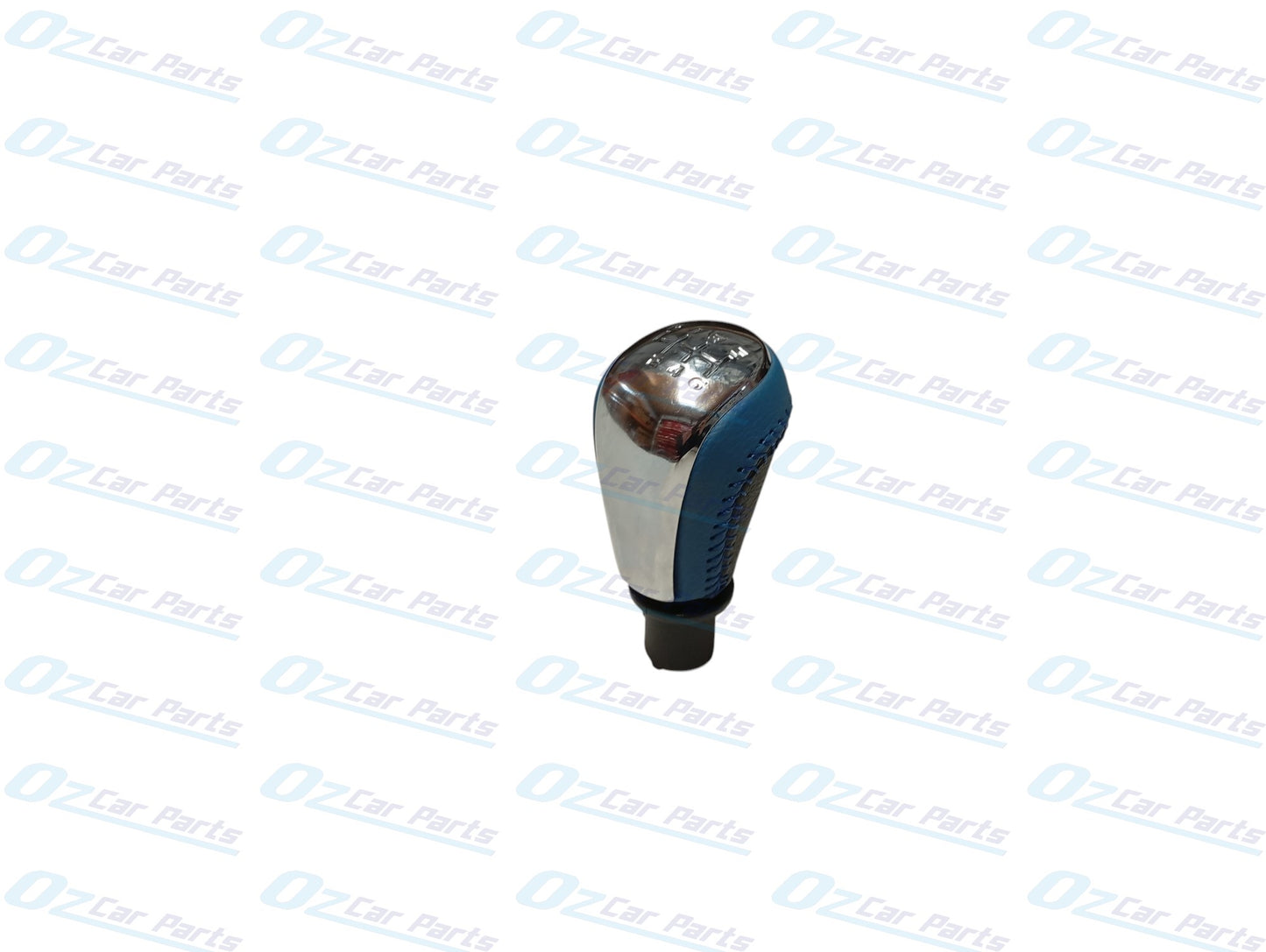 Manual Gear Knob Chrome Cap Blue Leather & Stitch for Holden Commodore VF V6