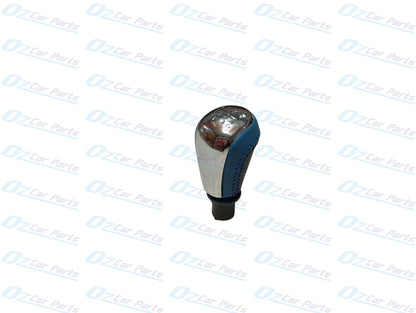 Manual Gear Knob Chrome Cap Blue Leather & Stitch for Holden Commodore VF V6