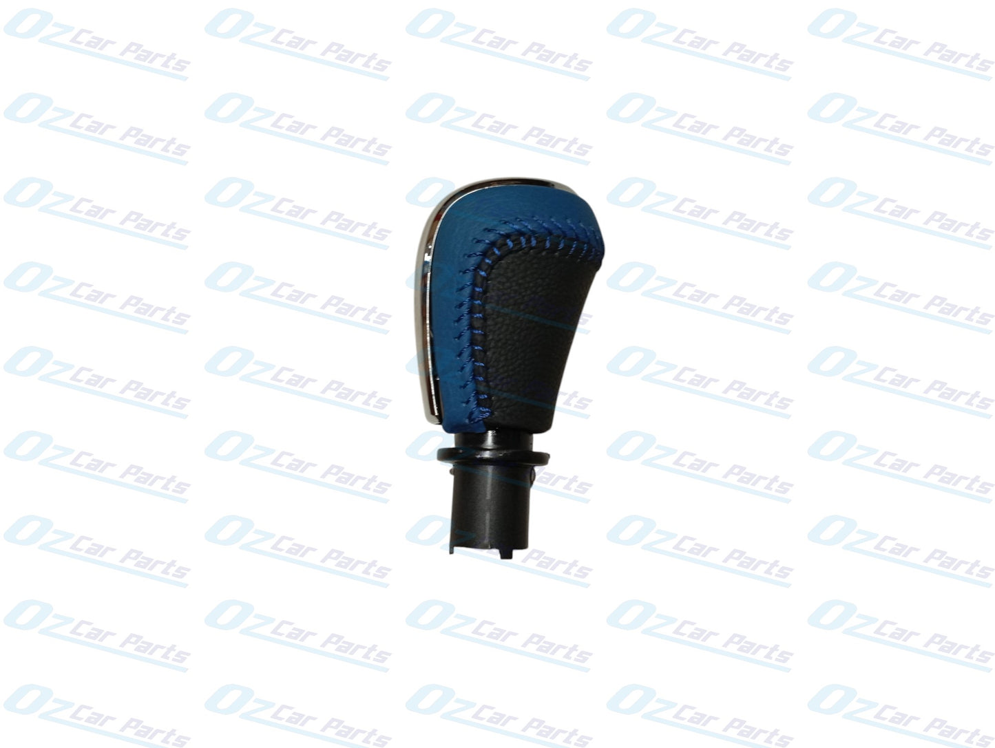 Manual Gear Knob Chrome Cap Blue Leather & Stitch for Holden Commodore VF V6