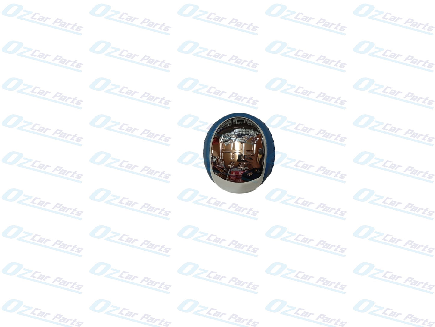 Manual Gear Knob Chrome Cap Blue Leather & Stitch for Holden Commodore VF V8