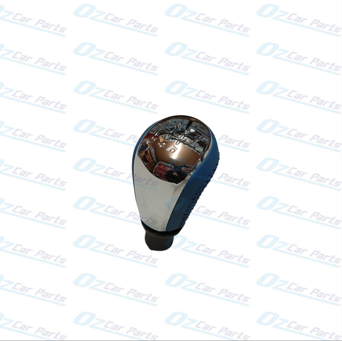 Manual Gear Knob Chrome Cap Blue Leather & Stitch for Holden Commodore VF V8