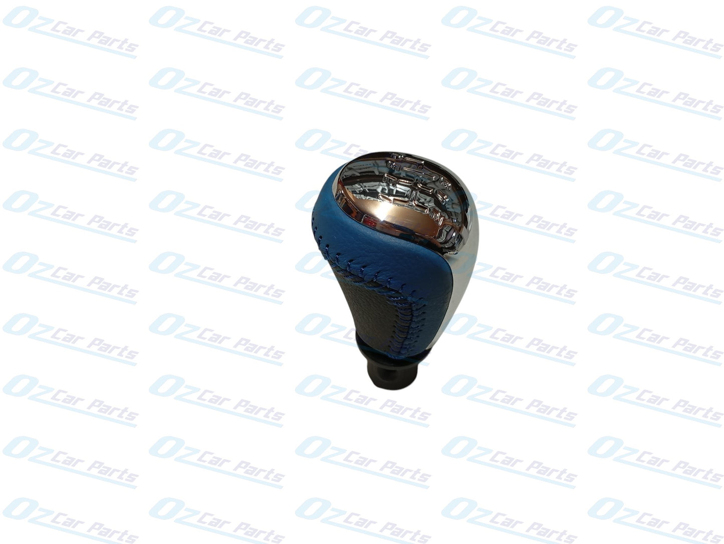 Manual Gear Knob Chrome Cap Blue Leather & Stitch for Holden Commodore VF V8