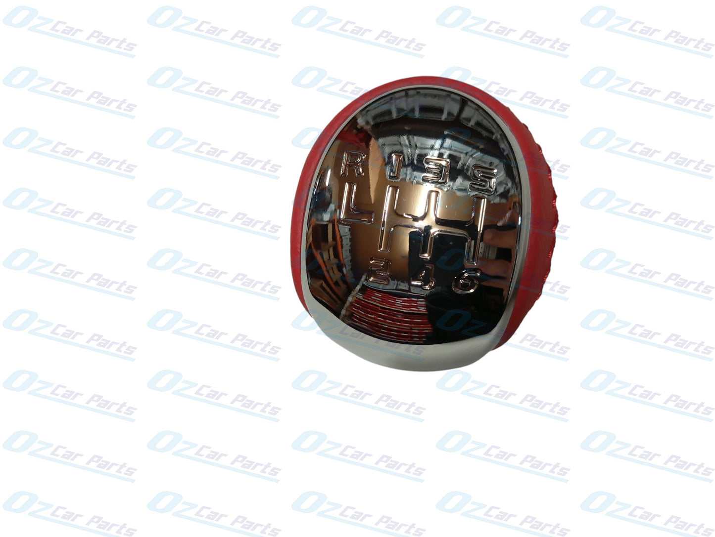 Manual Gear Knob Chrome Cap Red Leather & Stitch for Holden Commodore VF V6