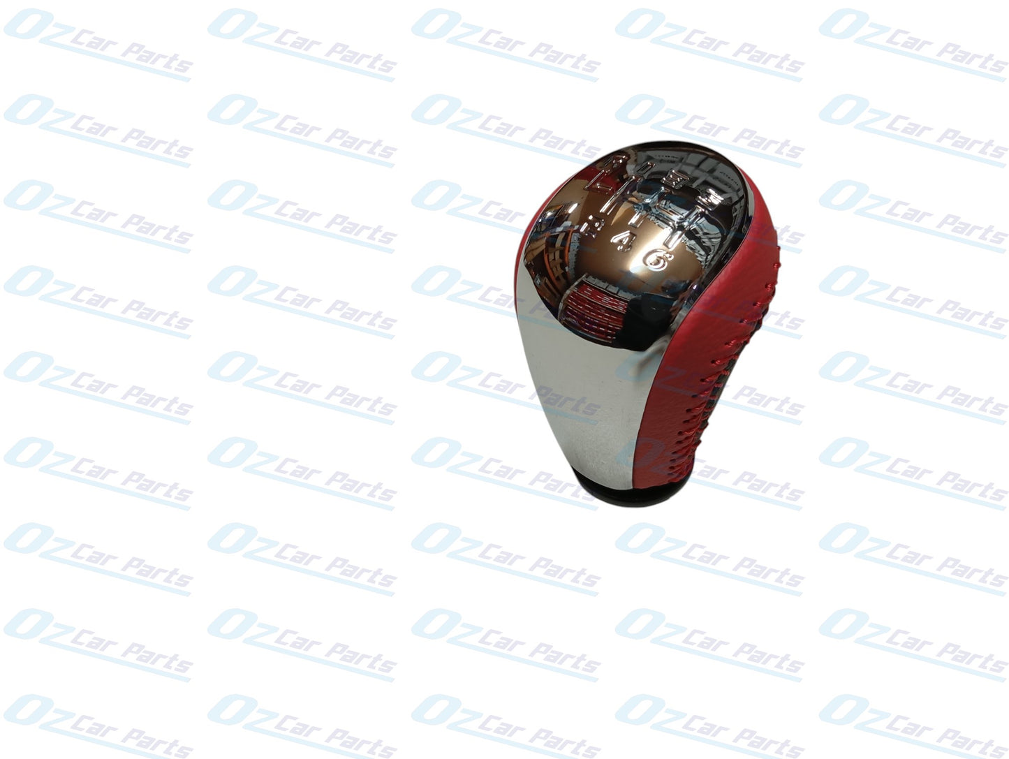 Manual Gear Knob Chrome Cap Red Leather & Stitch for Holden Commodore VF V6