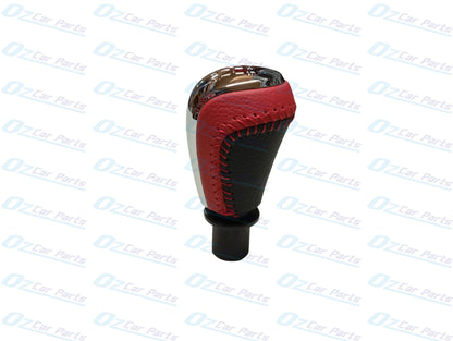 Manual Gear Knob Chrome Cap Red Leather & Stitch for Holden Commodore VF V6