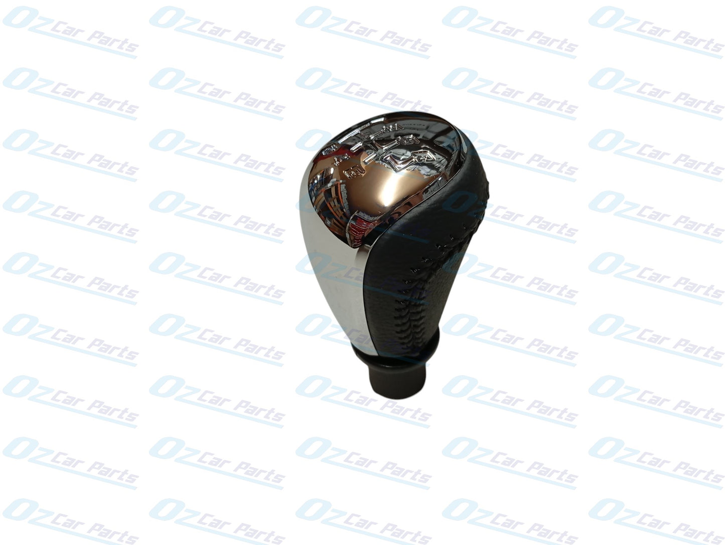 Manual Gear Knob Chrome Cap Black Leather & Stitch for Holden Commodore VF V8