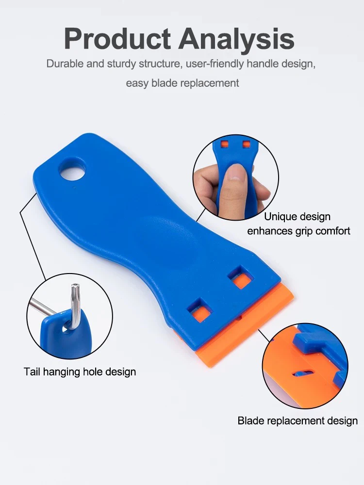 AUTOBRIGHT | Plastic Razor Scraper 2x Handles + 100x Blades