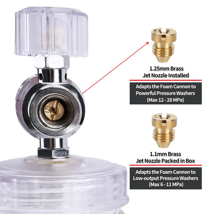 BEAR FORCE | Pressure Washer Foam Cannon 1/4” Quick Connector