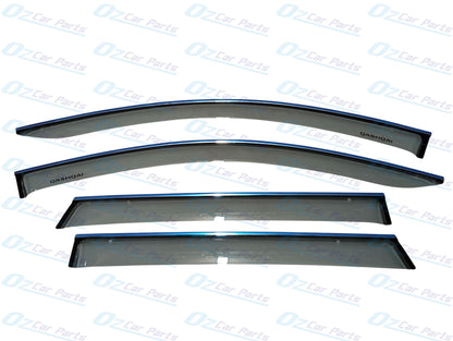 Slimline Tinted Window Visor Sun Guard Set of 4 Genuine for Nissan Qashqai J11 2013 - 2021