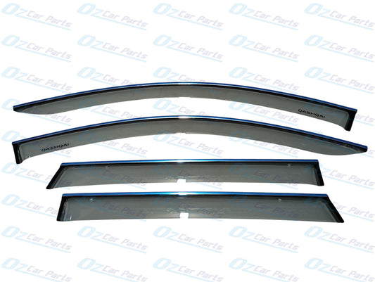 Slimline Tinted Window Visor Sun Guard Set of 4 Genuine for Nissan Qashqai J11 2013 - 2021