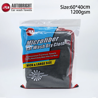 AUTOBRIGHT | Premium Microfibre Car Drying Towel 1200GSM 60x40cm