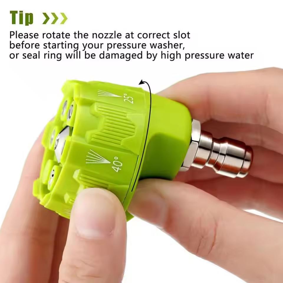 BEAR FORCE | 6 In 1 Pressure Washer Nozzle With 1/4 Inch Quick Connector