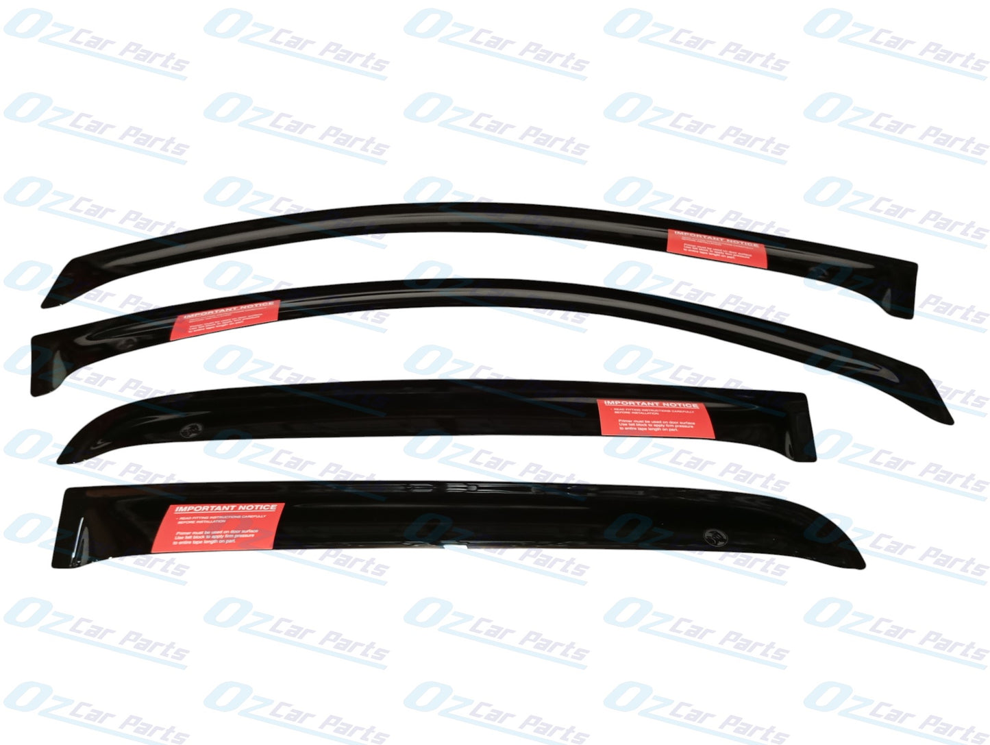 Weathershield Slimline Black Set of 4 Genuine for Holden RG Colorado Dual Cab 2013-2020