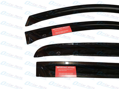 Weathershield Slimline Black Set of 4 Genuine for Holden RG Colorado Dual Cab 2013-2020