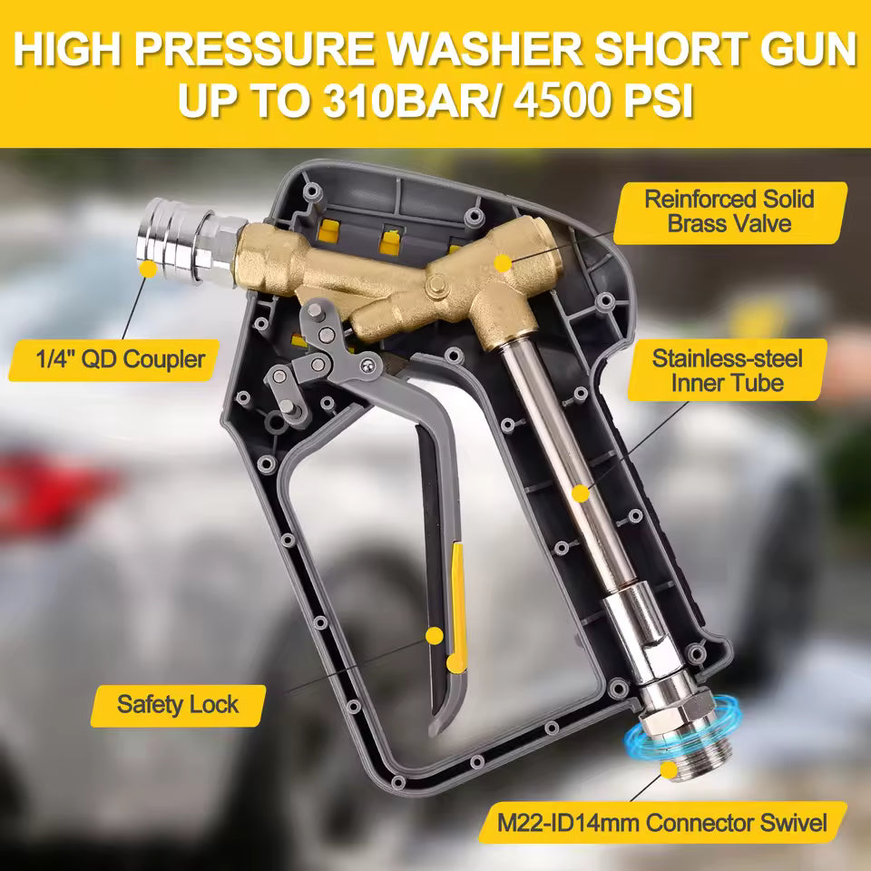 BEAR FORCE | High Pressure Short Washer Trigger Swivel Gun 3/8" Quick Connect