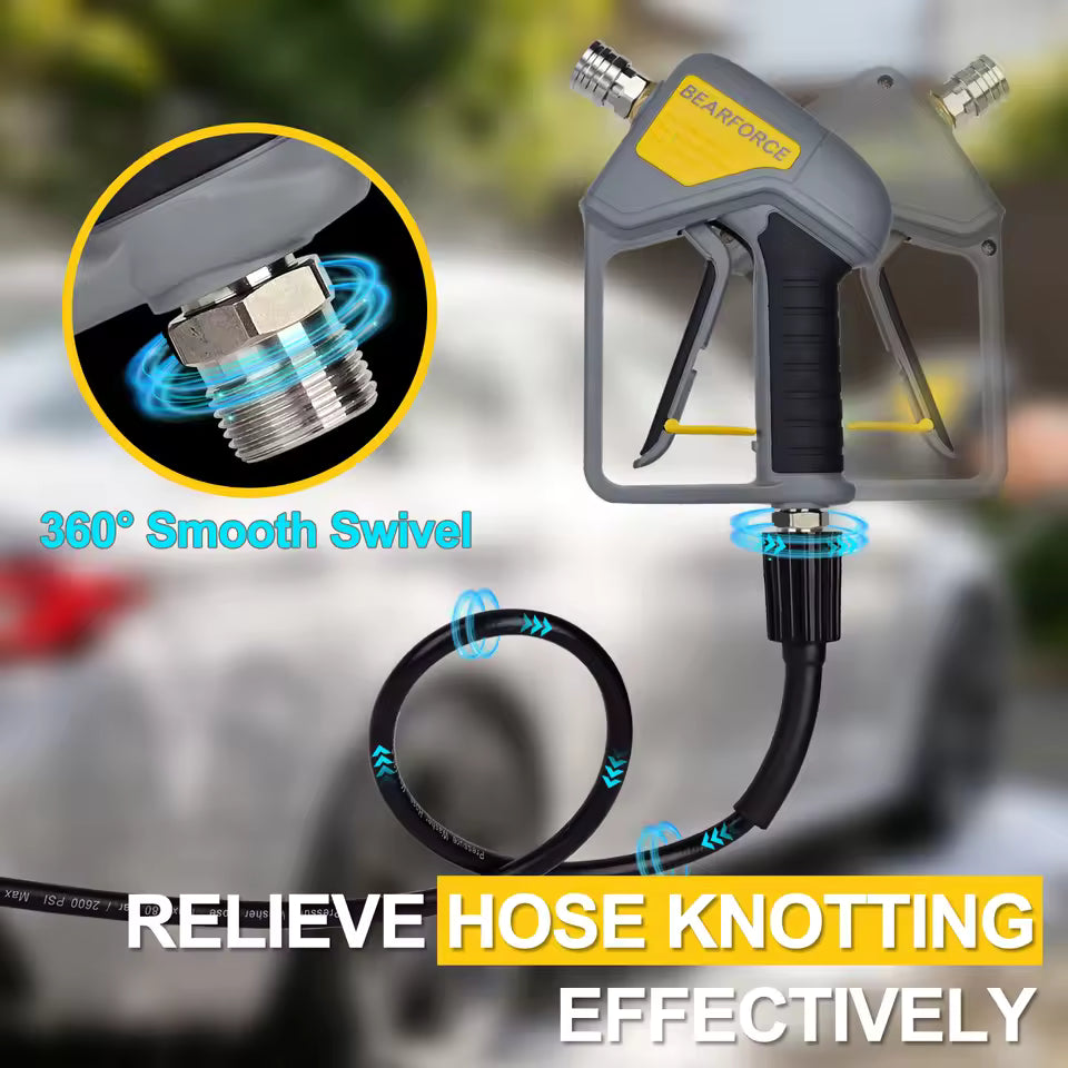 BEAR FORCE | High Pressure Short Washer Trigger Swivel Gun 3/8" Quick Connect