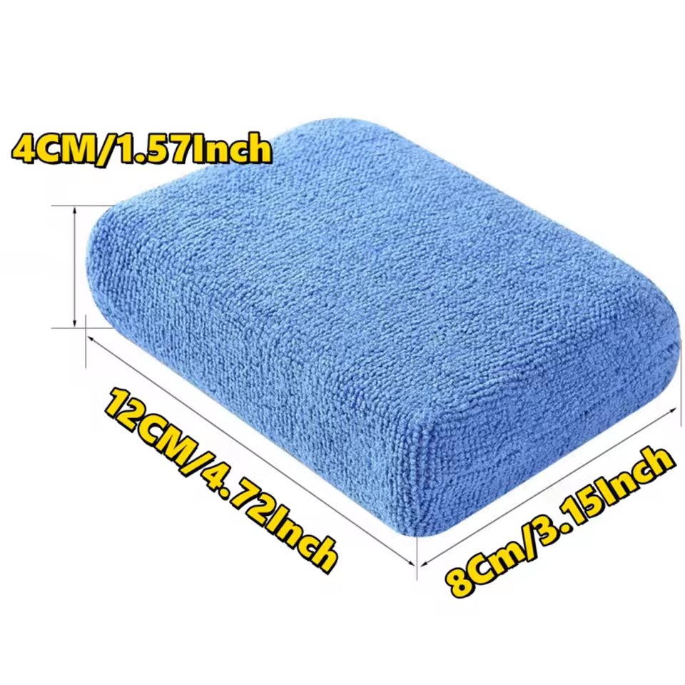 SEAMETAL | Microfiber Interior Detailing Sponge Applicator Blue 4 Pack