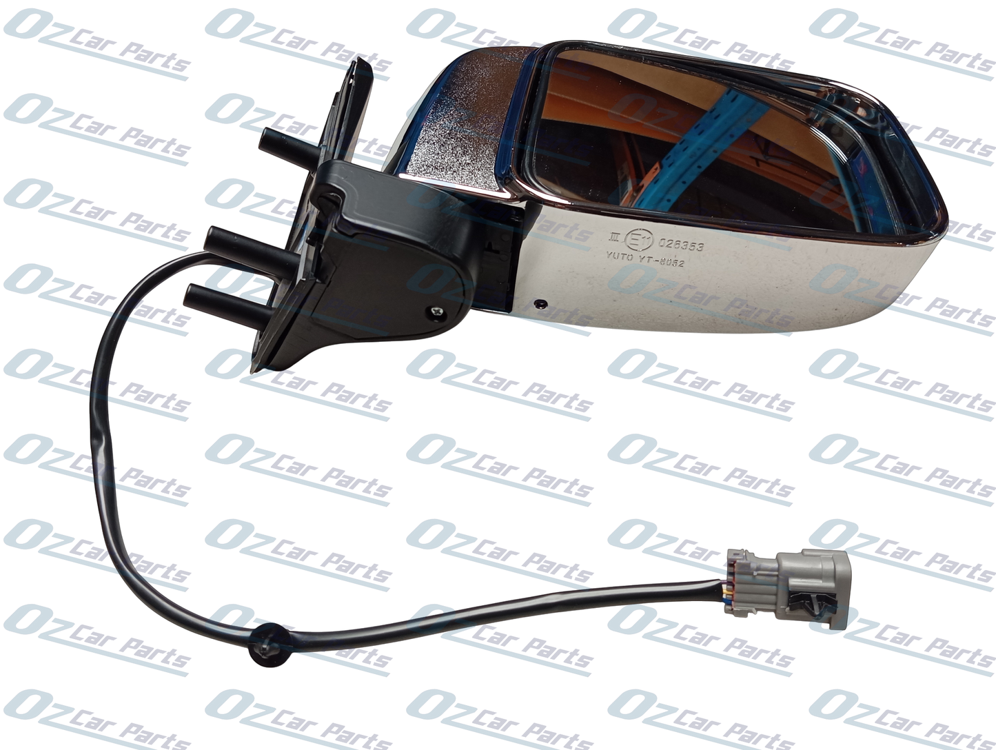 Driver Side Door Mirror Chrome 3 Pin for Nissan Navara D22 1997 - 2015