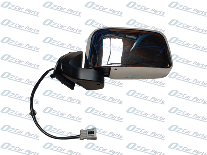 Passenger Side Door Mirror Chrome 3 Pin for Nissan Navara D22 1997 - 2015