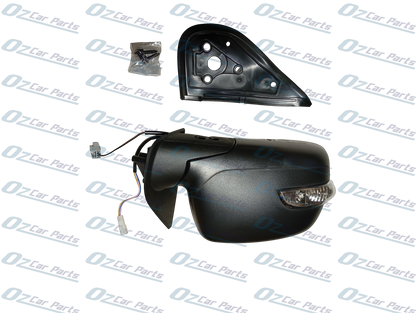 Driver Side Electric Door Mirror with Indicator Black 5 Pin 2 Plug for Isuzu D-Max Holden Colorado RC Rodeo RA 03-12
