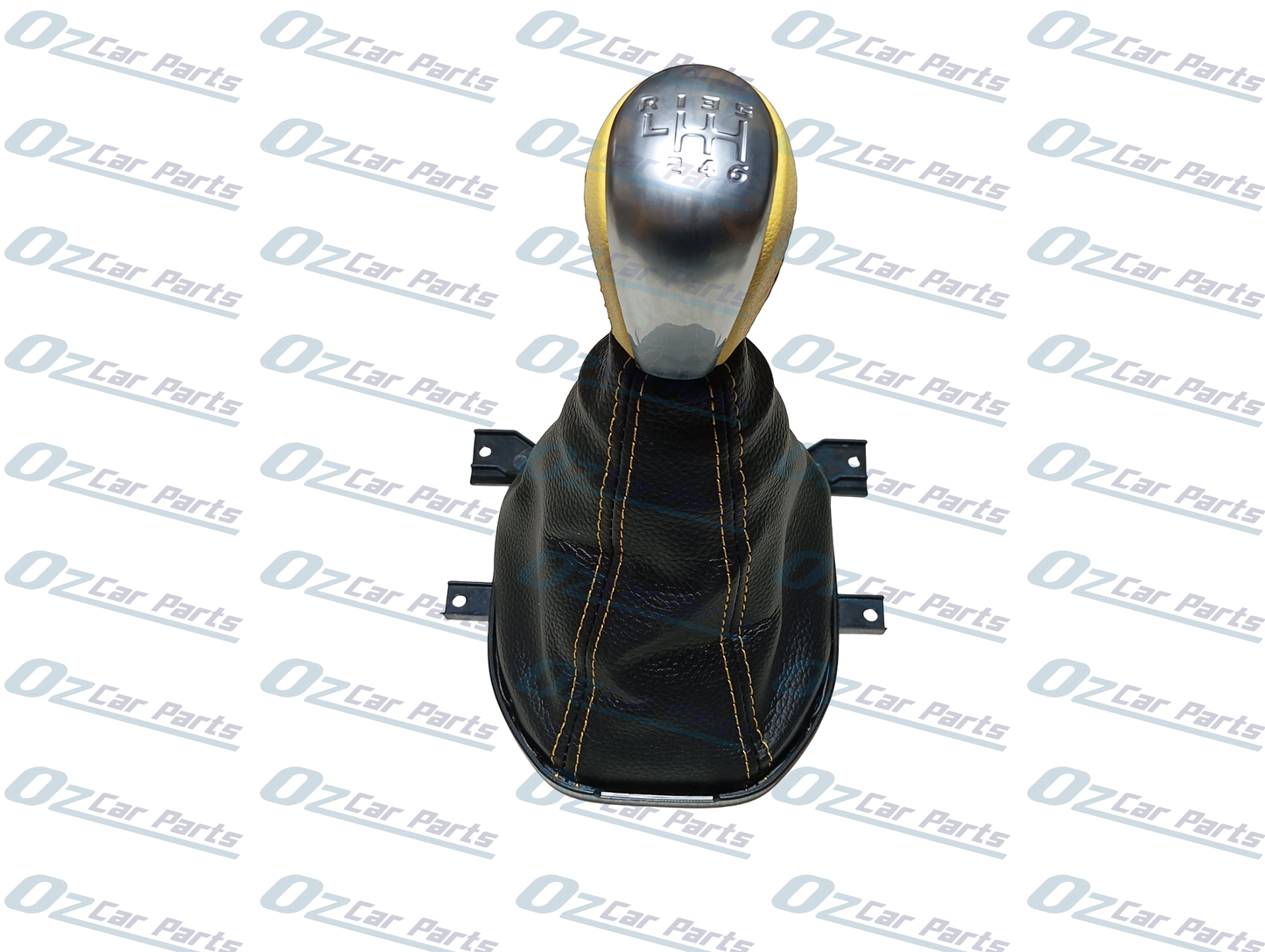 Yellow Manual Gear Knob & Boot Leather Cover for Holden Commodore VE V6