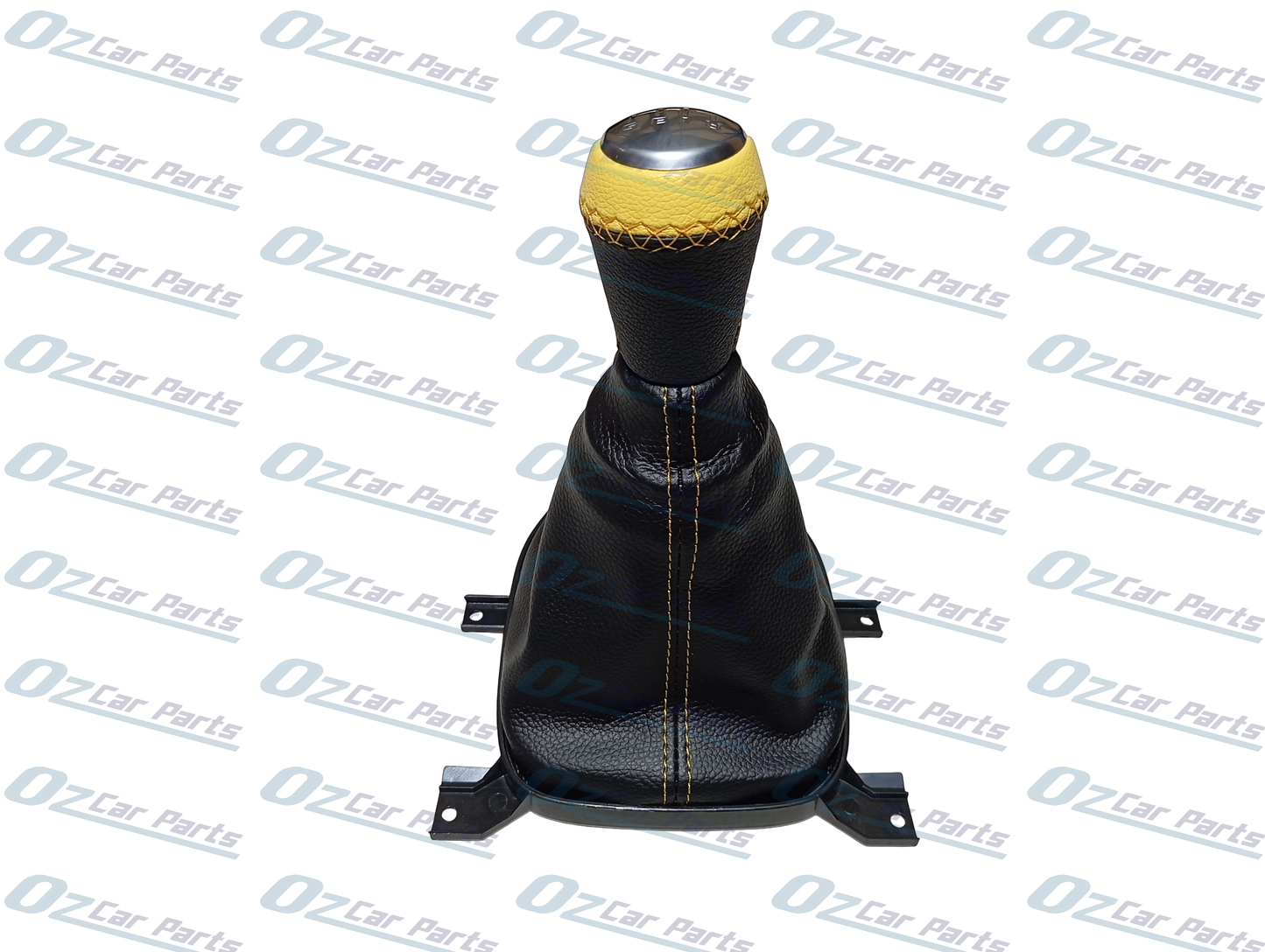 Yellow Manual Gear Knob & Boot Leather Cover for Holden Commodore VE V6