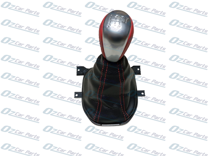 Red Manual Gear Knob & Boot Leather Cover for Holden Commodore VE V8