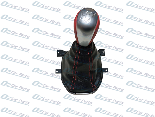 Red Manual Gear Knob & Boot Leather Cover for Holden Commodore VE V8