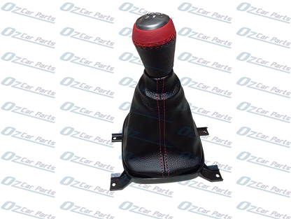 Red Manual Gear Knob & Boot Leather Cover for Holden Commodore VE V8