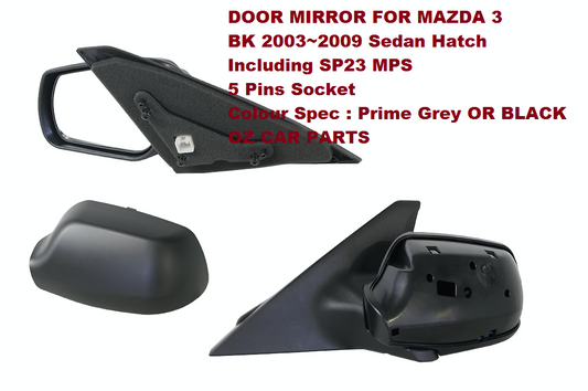 Passenger Side Electric Door Mirror 5 Pin for Mazda 3 BK 03-09