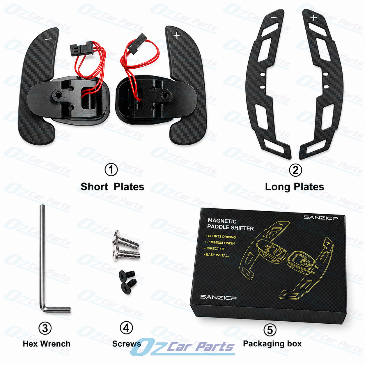 Carbon Fiber Magnetic Replacement Paddle Shifters (OEM Fit) for Mercedes Benz AMG A35 A45 W177 C63 W205 AMG GT GT63 C190 R190 X290 & A B C CLA CLS E GLA G GLB GLC GLE GLS S SL SLC