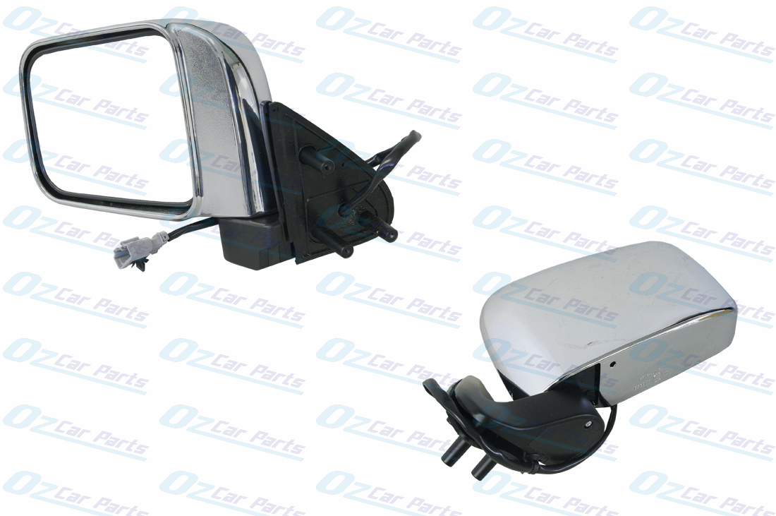 Passenger Side Door Mirror Chrome 3 Pin for Nissan Navara D22 1997 - 2015