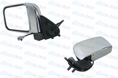 Passenger Side Door Mirror Chrome 3 Pin for Nissan Navara D22 1997 - 2015