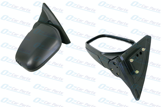 Passenger Side Manual Door Mirror Black for Mitsubishi Triton ML MN 06-15