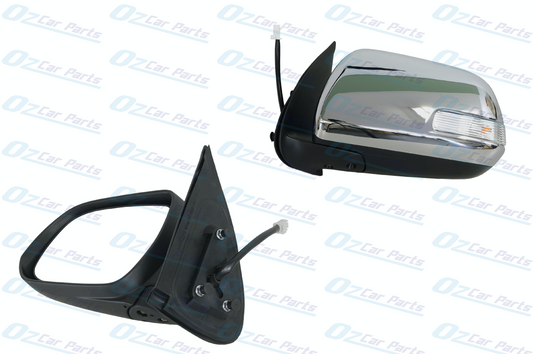 Driver Side Electric Door Mirror with Blinker Chrome 5 Pin for Toyota Hilux 11-15