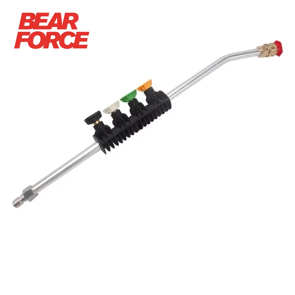 BEAR FORCE | 1/4" Pressure Washer Bent Extension Lance Wand + 5x Nozzles
